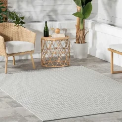 Kirklands Home Blue & White Trellis Indoor/Outdoor Runner, 3x8 Hot