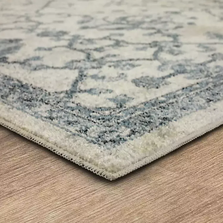 Kirklands Home Blue and Cream Granary Runner, 2x10 Clearance