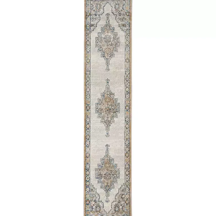 Kirklands Home Blue and Gray Bordered Trina Runner Discount