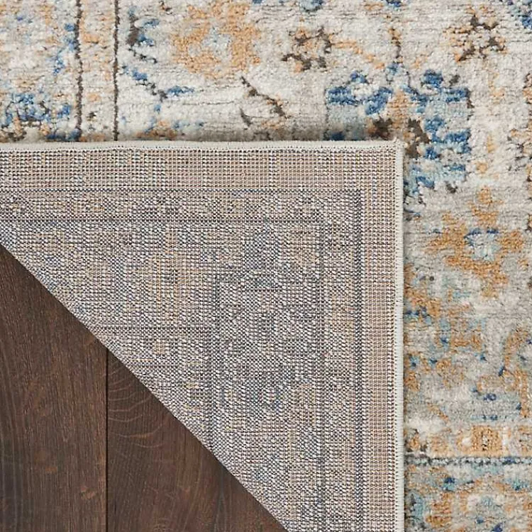Kirklands Home Blue and Gray Bordered Trina Runner Discount