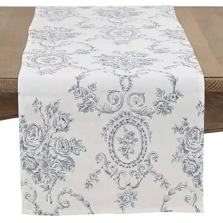 Kirklands Home Blue and White Floral Table Runner, 90 in. Hot
