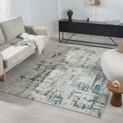 Kirklands Home Blue Avalon Abstract Pattern Area Rug, 5x8 Sale