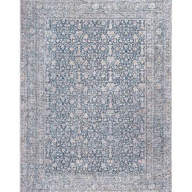 Kirklands Home Boho Lorelai Washable Area Rug, 6x9 Blue Best