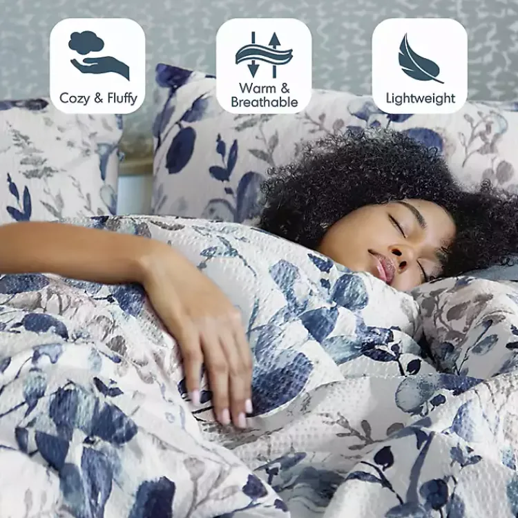 Kirklands Home Blue Botanical 3-pc. Full/Queen Comforter Set Sale
