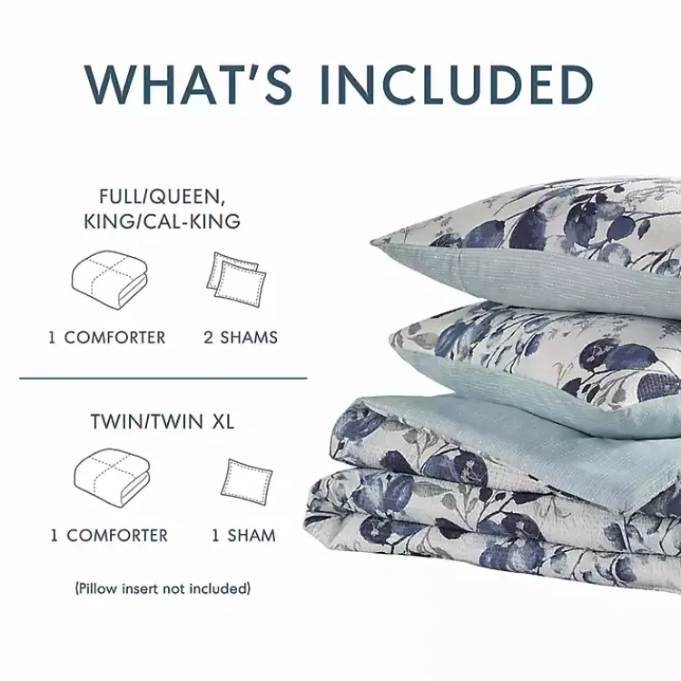 Kirklands Home Blue Botanical 3-pc. King Comforter Set Online