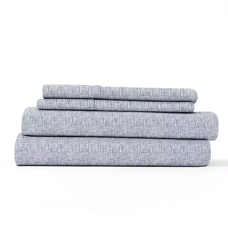Kirklands Home Chambray 4-pc. California King Sheet Set Blue Discount