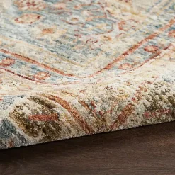 Kirklands Home Blue Distressed Medallion Runner, 2x10 Multi Discount