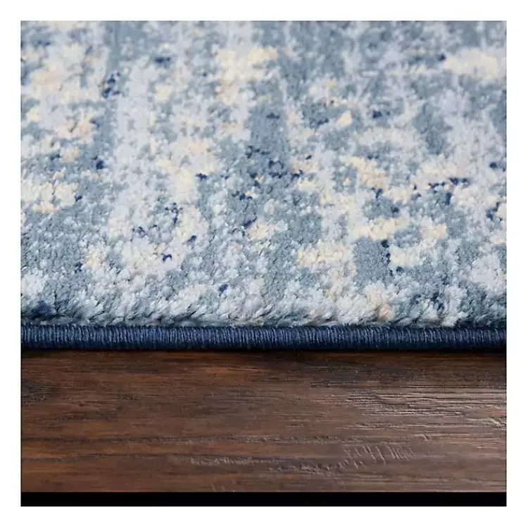 Kirklands Home Blue Edward Overdyed Area Rug, 8x10 New