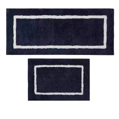Kirklands Home Blue Geometric Pattern Reversible Bath Mat, 60 in. Online