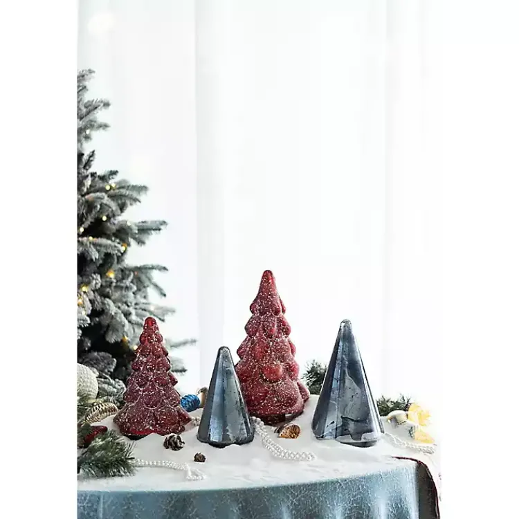 Christmas Decorations>Kirklands Home Glass Cone Shaped Christmas Tree, 11.5 in. Blue