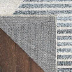 Kirklands Home Blue Linear Geometric Washable Runner, 2x10 Online
