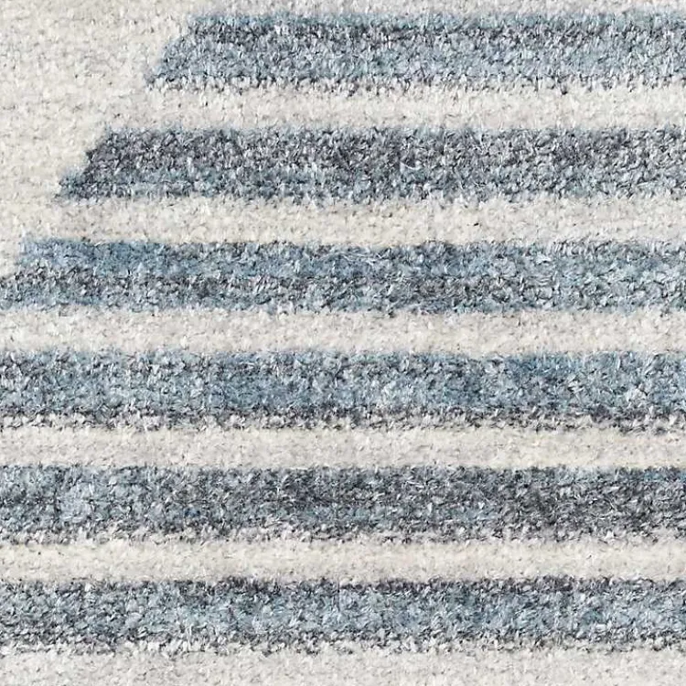 Kirklands Home Blue Linear Geometric Washable Runner, 2x12 Sale