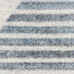 Kirklands Home Blue Linear Geometric Washable Area Rug, 4x6