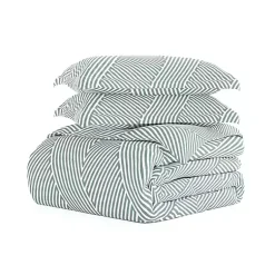 Kirklands Home Blue Linear 3-pc. King Duvet Cover Set New