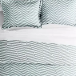 Kirklands Home Blue Linear 3-pc. King Duvet Cover Set New