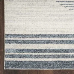 Kirklands Home Blue Linear Sphere Washable Runner, 2x10 New