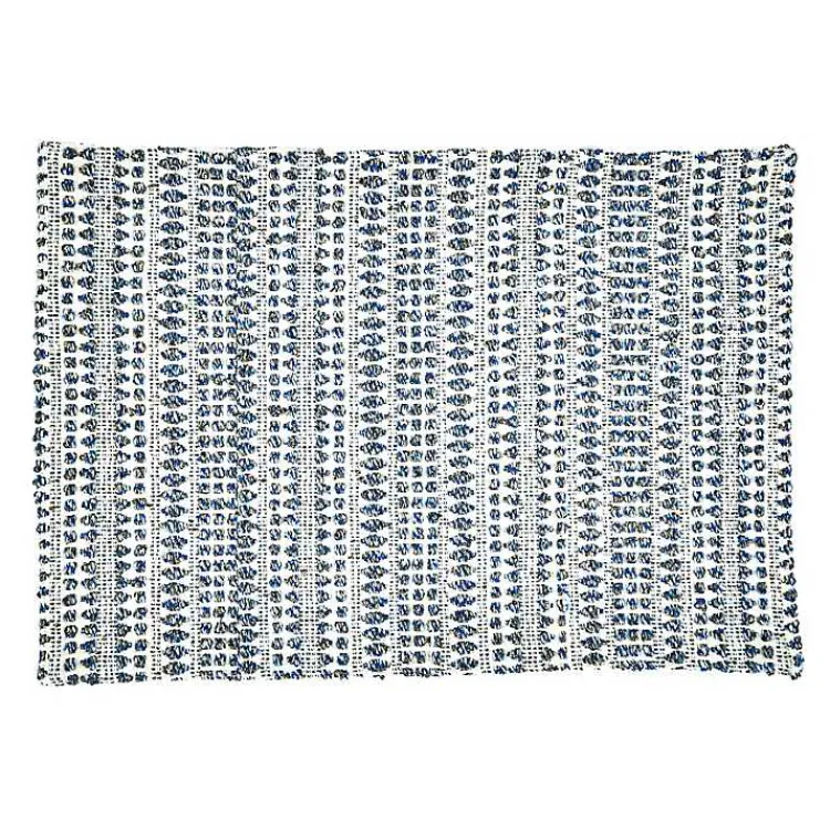 Kirklands Home Lines Woven Placemats, Set of 4 Blue New