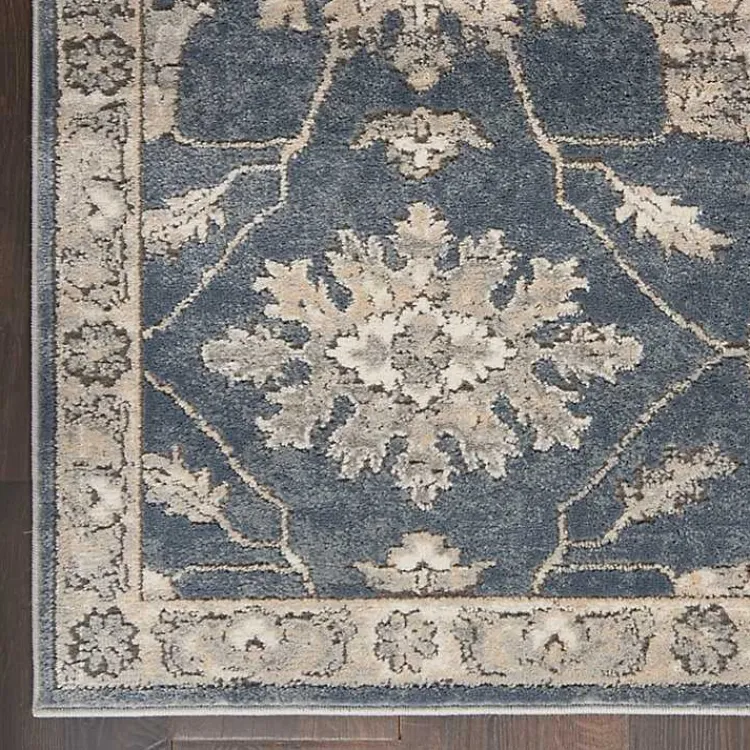 Kirklands Home Blue Lush Vines Area Rug, 4x6 New