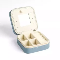 Monogram Seasonal Decor>Kirklands Home Monogram R Travel Jewelry Box Blue