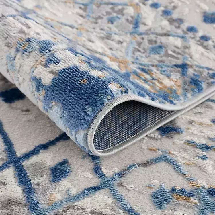 Kirklands Home Moroccan Area Rug, 7x9 Blue New