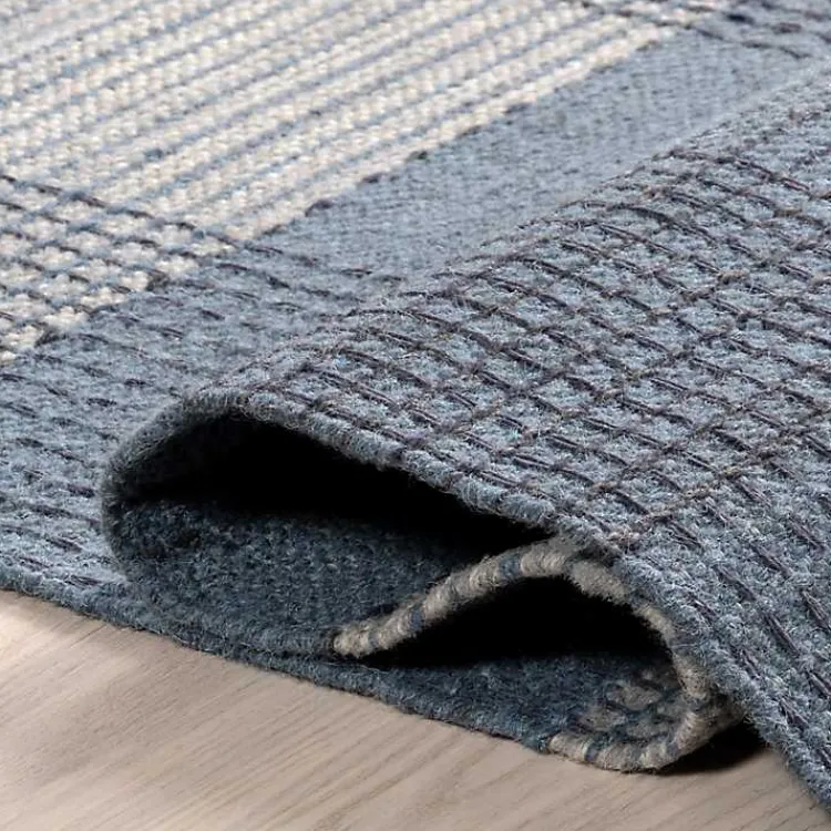 Kirklands Home Plaid Emily Henderson x RugsUSA Area Rug, 5x8 Blue Clearance
