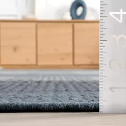 Kirklands Home Plaid Emily Henderson x RugsUSA Rug, 8x10 Blue Clearance