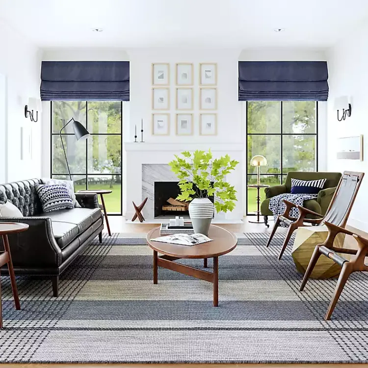 Kirklands Home Blue Portland Emily Henderson x RugsUSA Rug, 5x8 Hot