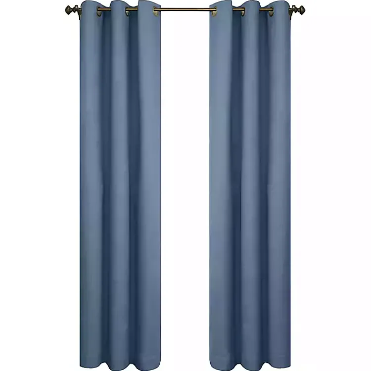 Kirklands Home Room Darkening Curtain Panel Set, 95 in. Blue Clearance