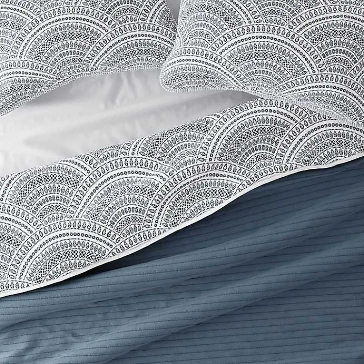 Kirklands Home Blue Scalloped Reversible 2-pc. Twin Quilt Set Clearance