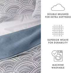 Kirklands Home Blue Scalloped Reversible 3-pc. King Quilt Set Best