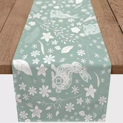 Kirklands Home Blue Scandinavian Bunny Table Runner, 72 in. Clearance
