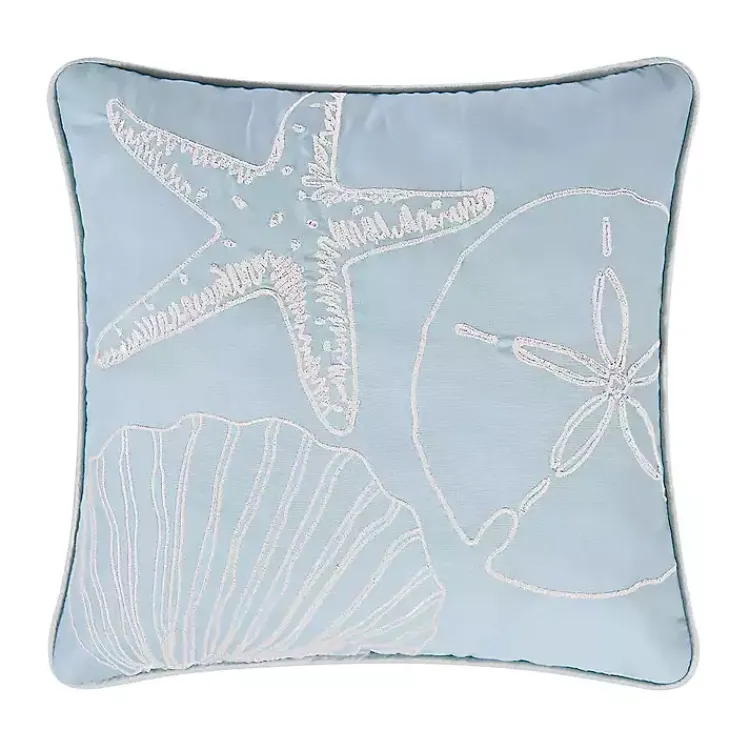 Pillows>Kirklands Home Seashell Collage Pillow Blue