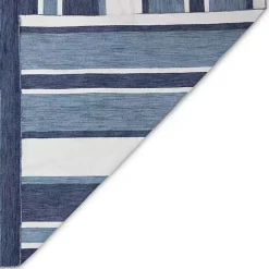 Kirklands Home Blue Shades Striped Indoor/Outdoor Area Rug, 5x7 Hot