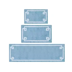Kirklands Home Simple Trim Cotton Tufted Bath Mat, 72 in. Blue