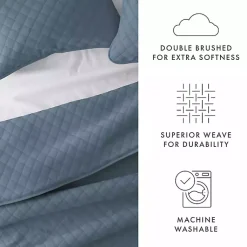 Kirklands Home Stitched Diamond 2-pc. Twin Quilt Set Blue Discount