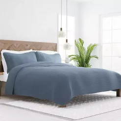 Kirklands Home Stitched Stripes 2-pc. Twin Quilt Set Blue Best