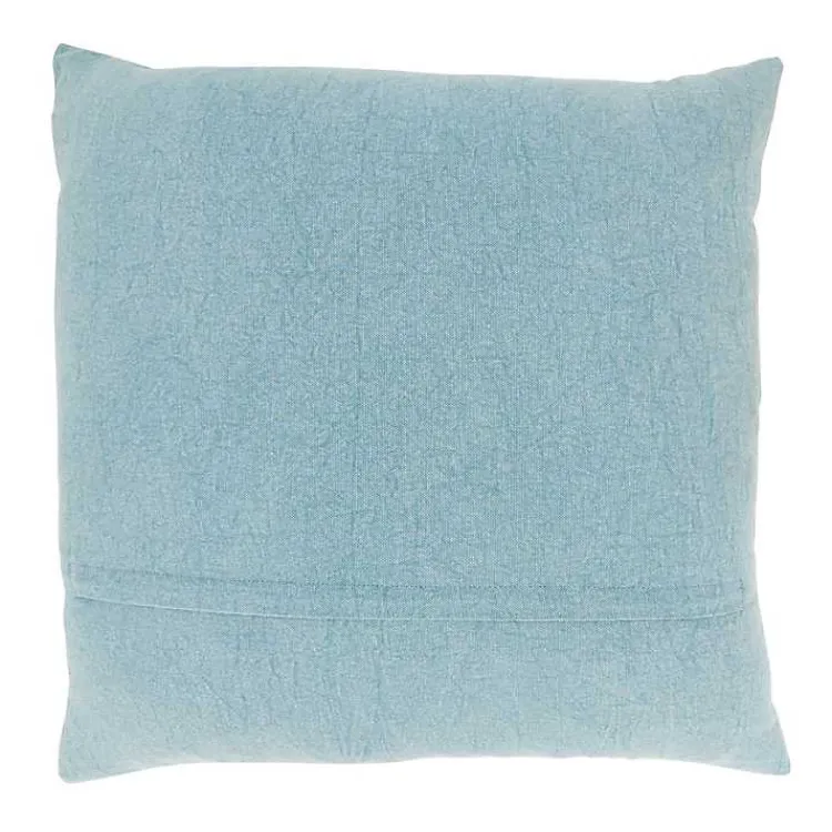 Pillows>Kirklands Home Stonewashed Oceanic Octopus Throw Pillow Blue