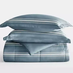 Kirklands Home Striped Reversible 3-pc. King Comforter Set Blue Discount
