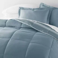 Kirklands Home Striped Reversible 3-pc. King Comforter Set Blue Discount