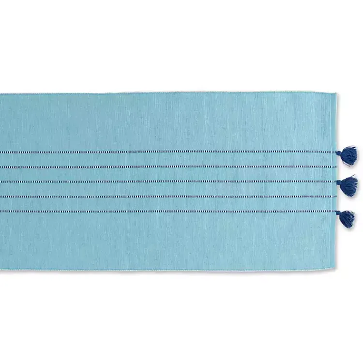 Kirklands Home Thera Stripe Table Runner Blue Sale