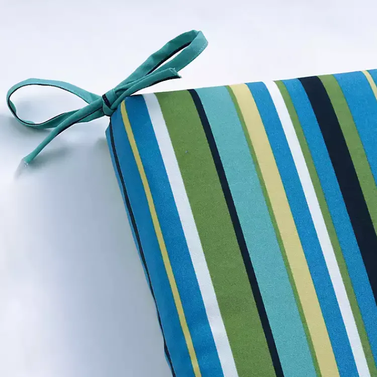 Kirklands Home Blue Topanga Striped Outdoor Chair Cushion Discount
