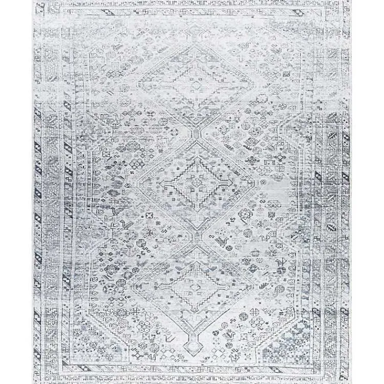 Kirklands Home Traditional Washable Area Rug, 7x10 Blue