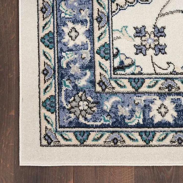 Kirklands Home Blue Vintage Medallion Indoor/Outdoor Runner Clearance