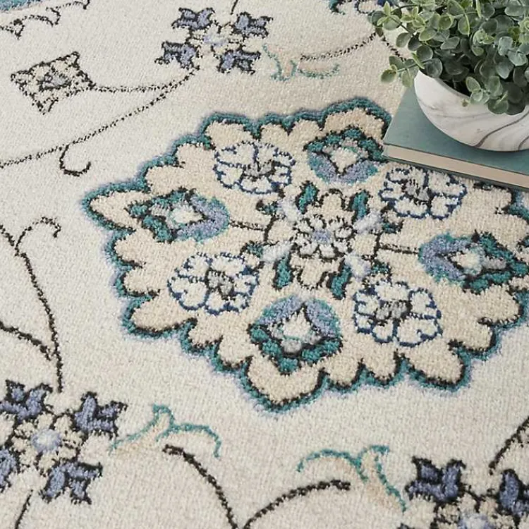 Kirklands Home Blue Vintage Medallion Indoor/Outdoor Rug, 4x6 Discount
