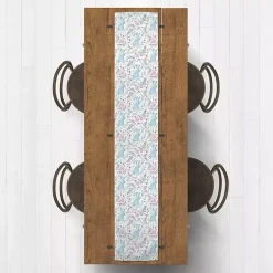Easter Decorations>Kirklands Home Blue Watercolor Rabbit Table Runner, 90 in.