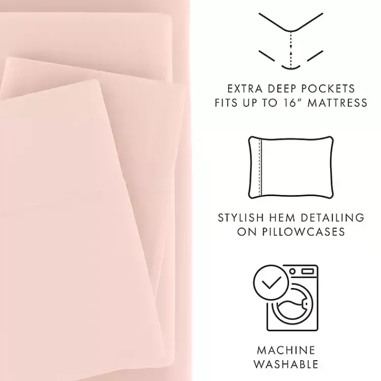 Kirklands Home Blush Ultra Soft 4-pc. Twin XL Sheet Set Pink Best