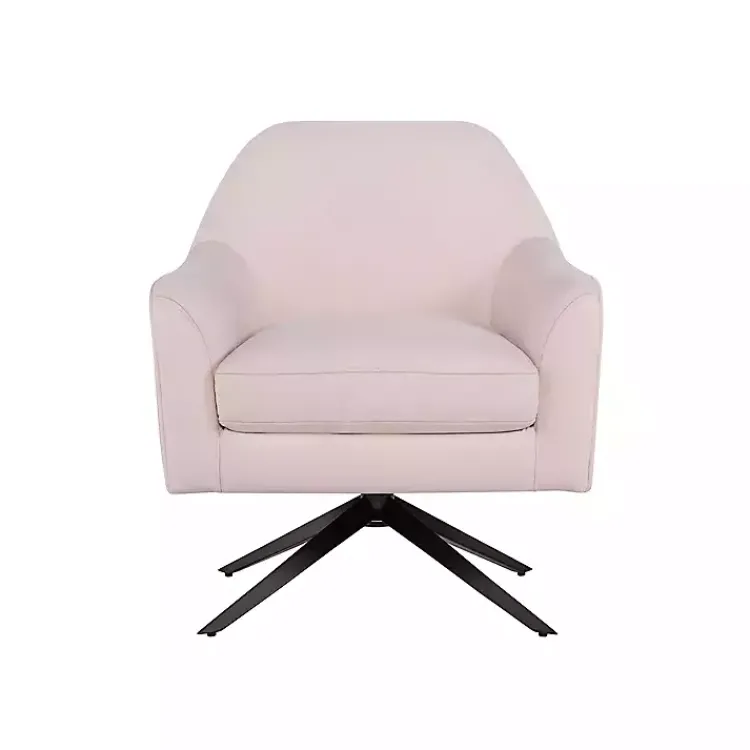 Kirklands Home Blush Velvet Swivel Accent Chair Pink Outlet
