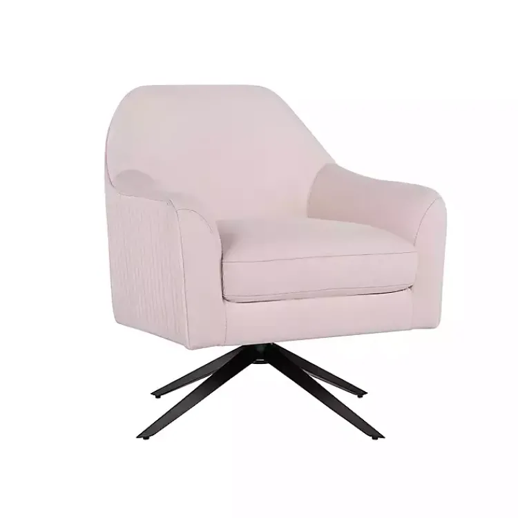 Kirklands Home Blush Velvet Swivel Accent Chair Pink Outlet