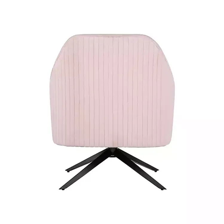 Kirklands Home Blush Velvet Swivel Accent Chair Pink Outlet
