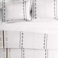 Kirklands Home Bohemian Stripe 3-pc. Queen Duvet Cover Set White